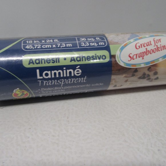 NWT! Duck Tape Clear Adhesive Peel Stick Laminate - 18in x 24ft. (36sq.ft) - Picture 2 of 5
